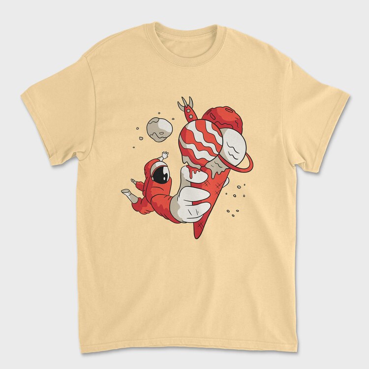 Astronaut Ice Cream, Unisex Men's T-Shirt