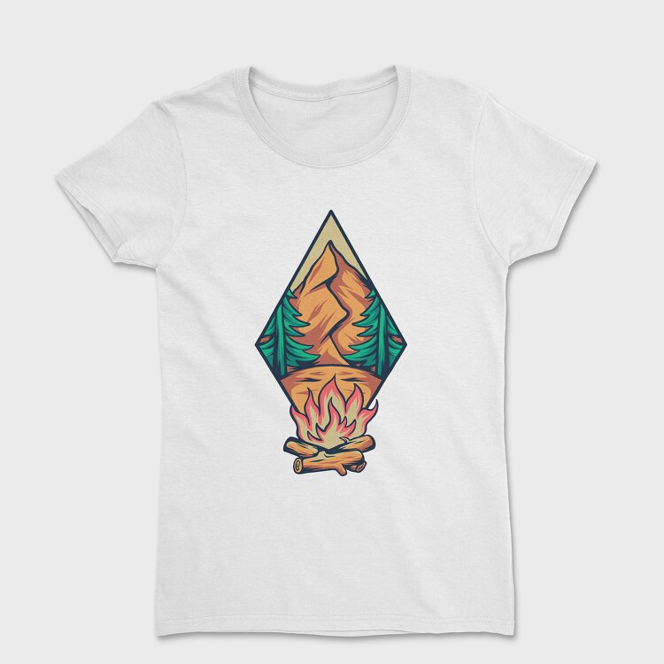 Camping Illustration 1, Women's T-Shirt