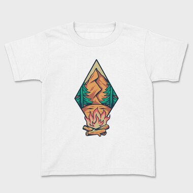 Camping Illustration 1, Kids' T-Shirt