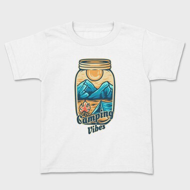 Camping Illustration 8, Kids' T-Shirt
