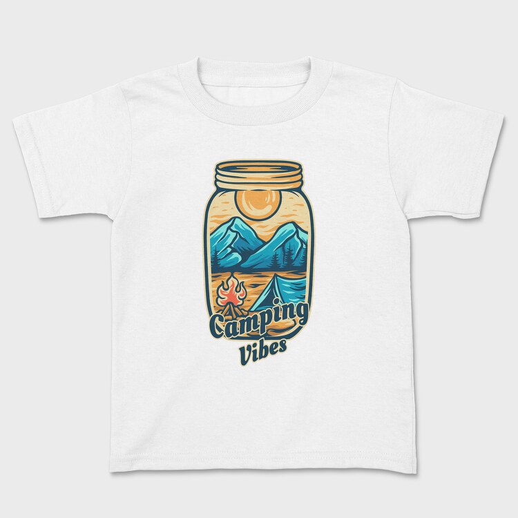 Camping Illustration 8, Kids' T-Shirt