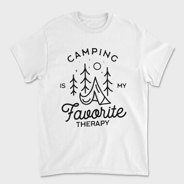 Camping Is My Favorite Therapy, Unisex Men's T-Shirt