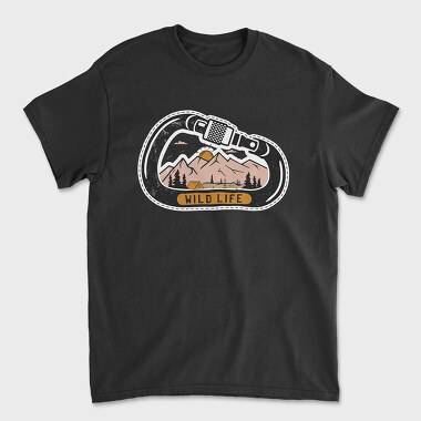 Unisex Men's T-Shirt, Carabiner Wild Life