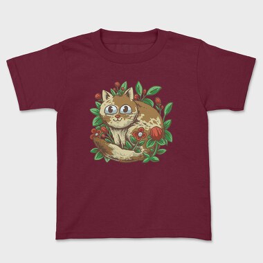 Cat Flowers, Kids' T-Shirt