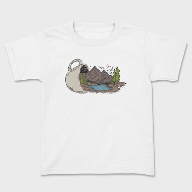 Coffee Landscape, Kids' T-Shirt