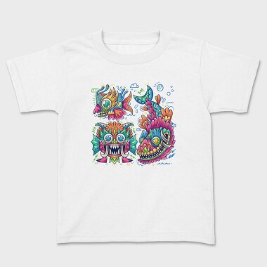 Детска Тениска, Colorful Creature 35