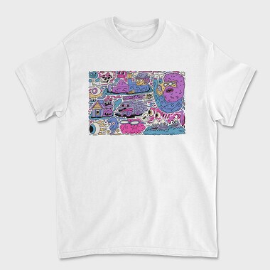 Colorful Mmonsters Collage 1, Unisex Men's T-Shirt