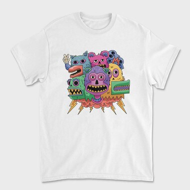 Colorful Monsters, Unisex Men's T-Shirt