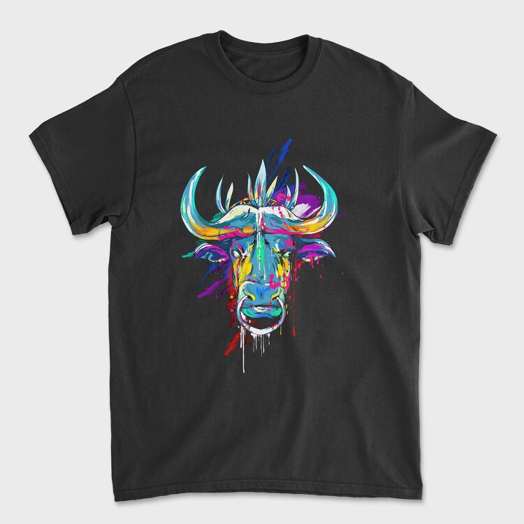 Colorful Ox, Unisex Men's T-Shirt