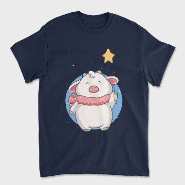 Unisex Men's T-Shirt, Cute Lamb