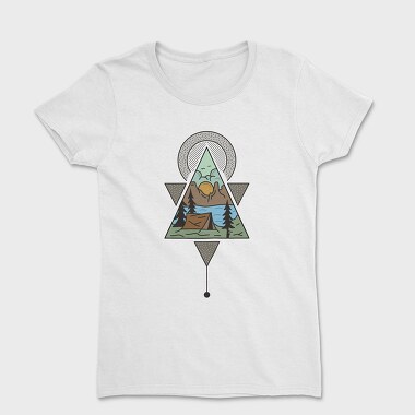 Geometric Camping, Women's T-Shirt