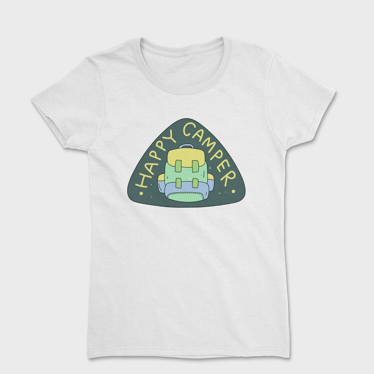 Happy Camper Backpack, Women's T-Shirt