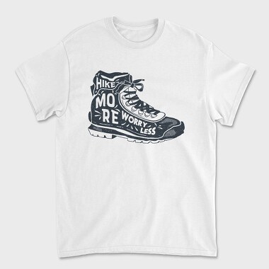 Unisex Men's T-Shirt, Hike More Worry Less