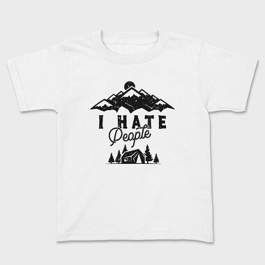 I Hate People Mountain, Kids' T-Shirt