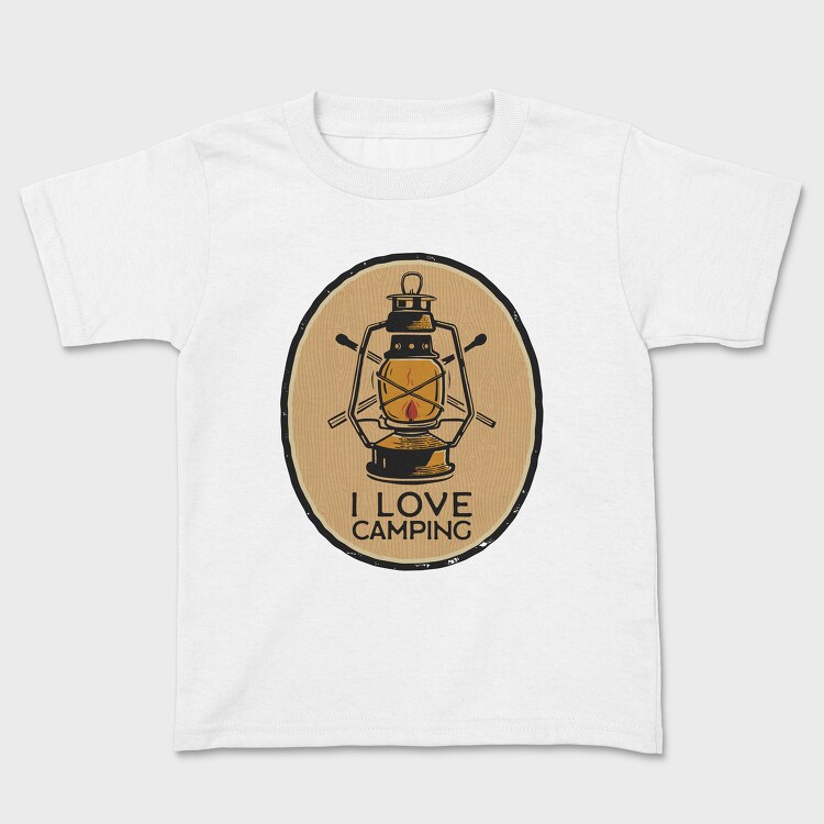 I Love Camping Lantern, Kids' T-Shirt