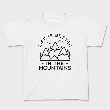 in the mountain, Kids' T-Shirt