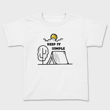 Keep It Simple Camping, Kids' T-Shirt