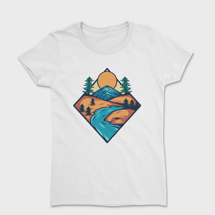 Mountain Illustration 3, Women's T-Shirt