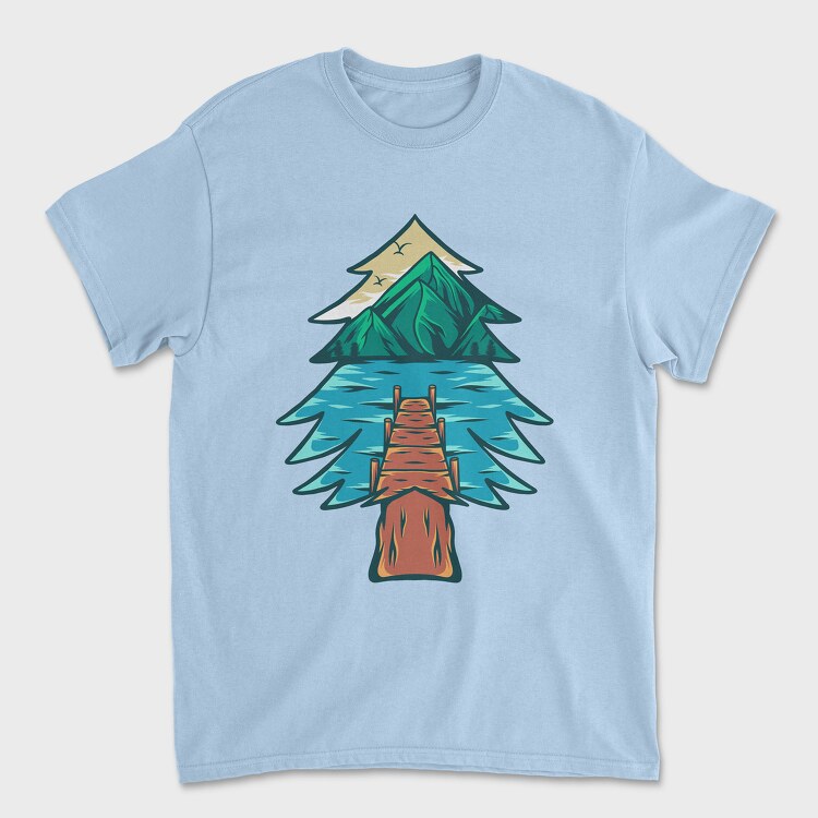 Mountain Illustration 6, Унисекс Мъжка Тениска