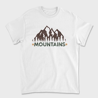 mountain retro, Unisex Men's T-Shirt