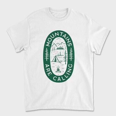 Mountains Are Calling Green, Unisex Men's T-Shirt