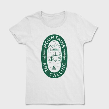 Mountains Are Calling Green, Women's T-Shirt