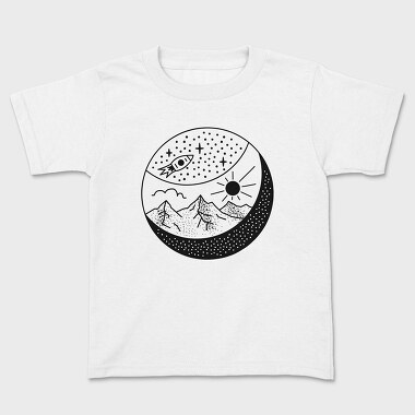 Mountains Galaxy, Kids' T-Shirt