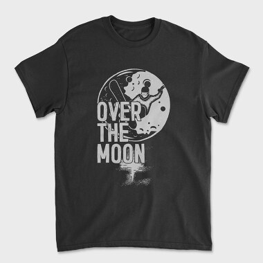 Over the Moon Snowboard, Унисекс Мъжка Тениска