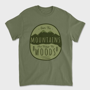 Over the Mountains, Unisex Men's T-Shirt