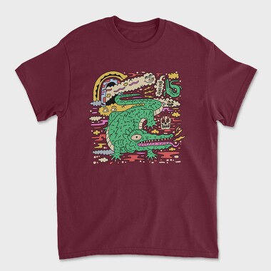 Psychedelic Crocodile, Unisex Men's T-Shirt