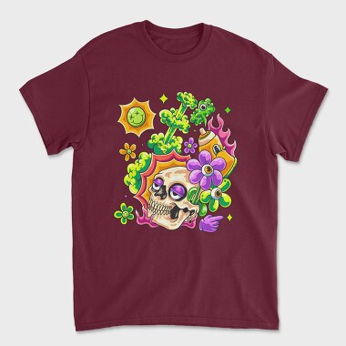 Psychedelic Skull, Unisex Men's T-Shirt