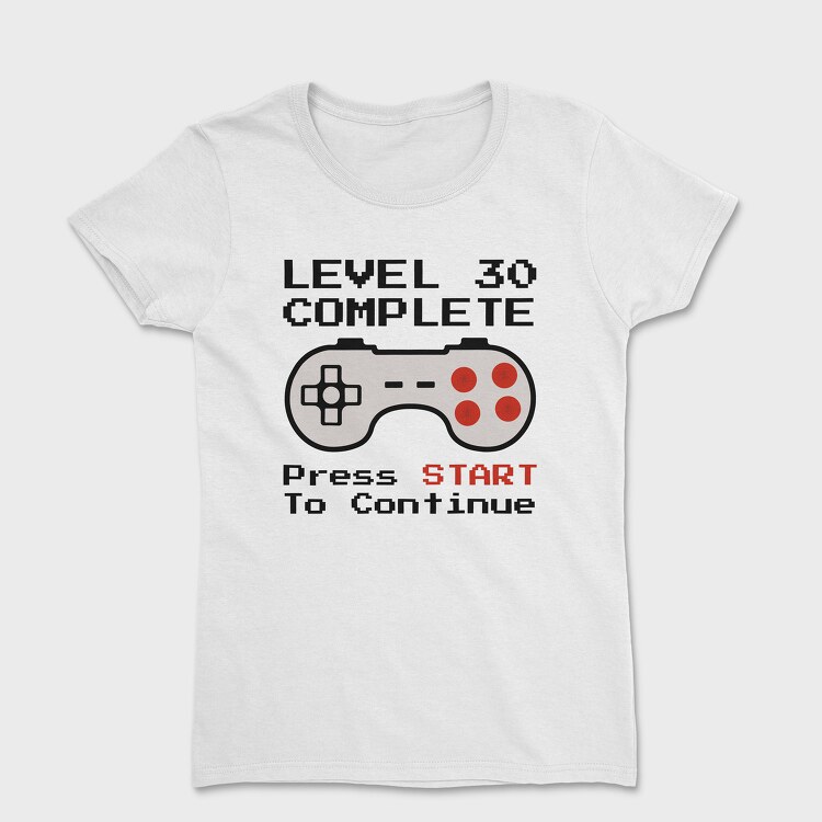 Retro Gamepad Lvl 30 Complete, Women's T-Shirt