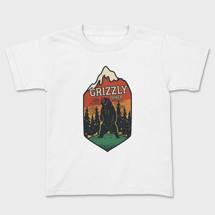 Retro Grizzly Power, Детска Тениска