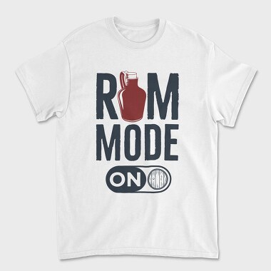 Rum Mode On, Unisex Men's T-Shirt