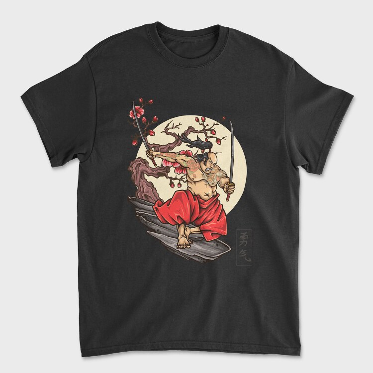 Samurai Hero Attack, Унисекс Мъжка Тениска