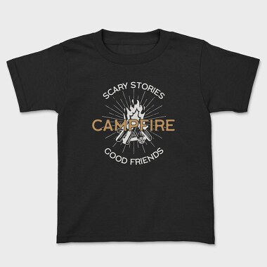 Scary Stories Campfire, Kids' T-Shirt