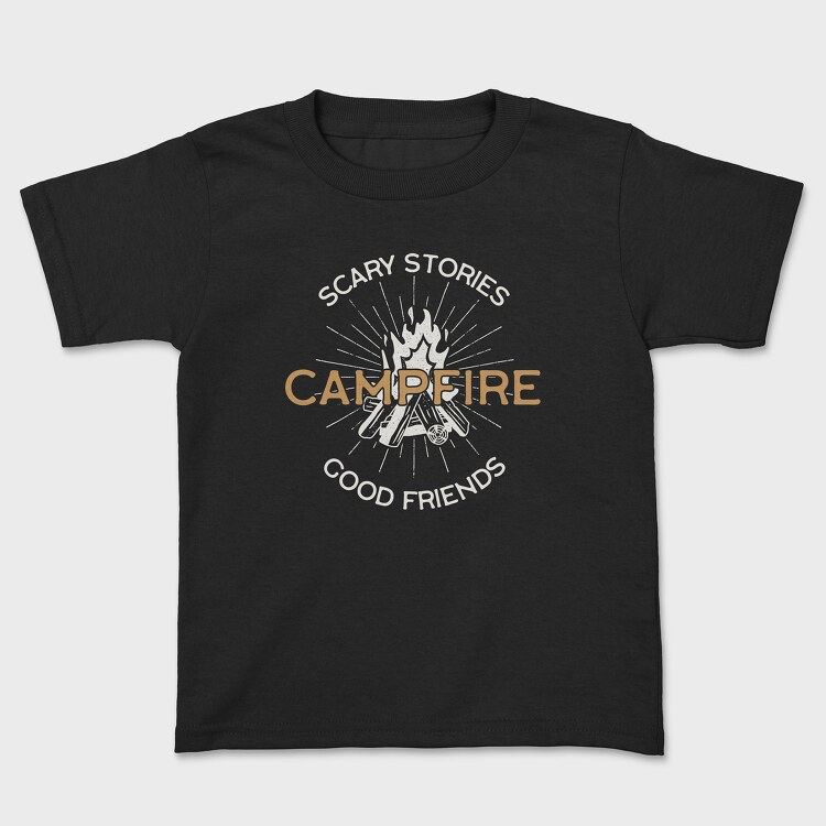 Scary Stories Campfire, Kids' T-Shirt