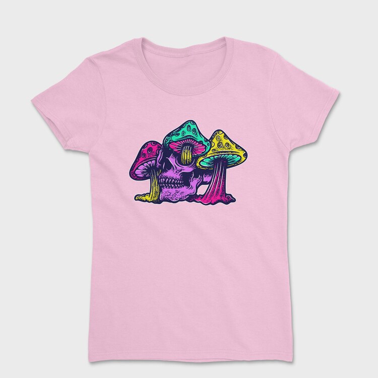 Skull and Smurf Rough Texture Illustrations, Women's T-Shirt