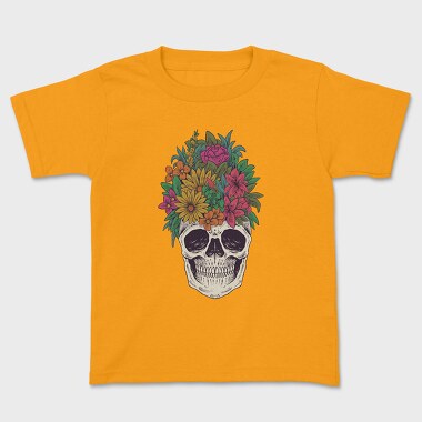 Skull Flowers, Kids' T-Shirt