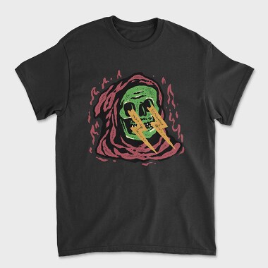 Skull Lightning, Unisex Men's T-Shirt