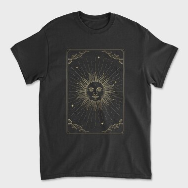 Унисекс Мъжка Тениска, The Sun Tarot Card