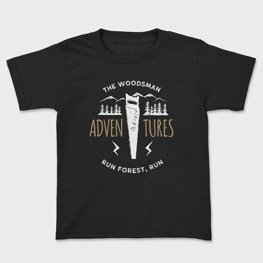The Woodsman Adventures, Kids' T-Shirt