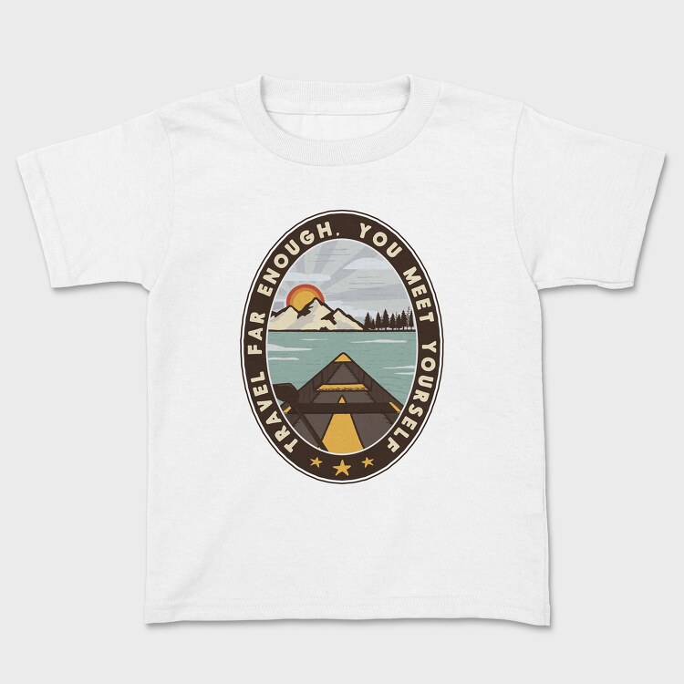 Travel Far Enough, Kids' T-Shirt