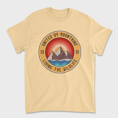 United by Mountains, Unisex Men's T-Shirt