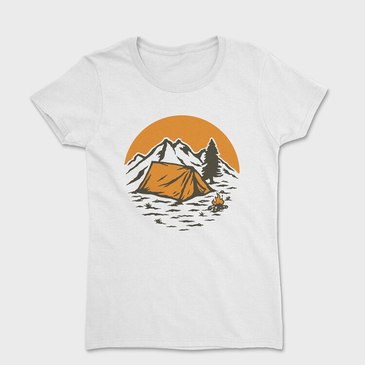 Vintage Adventure Outdoor Camping 1, Women's T-Shirt