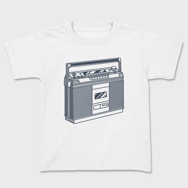 Vintage Audio Illustration 1, Kids' T-Shirt