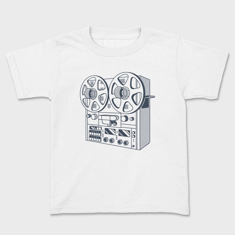Vintage Audio Illustration 2, Kids' T-Shirt