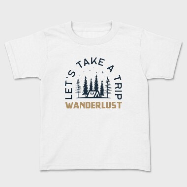 wander lust, Kids' T-Shirt