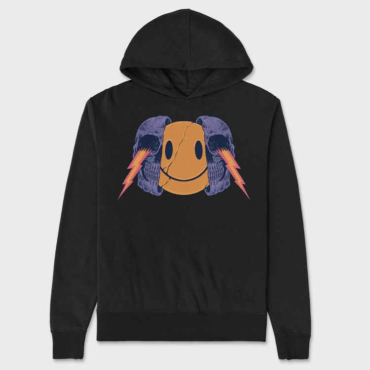Smiley Skull, Unisex Men's Hoodie