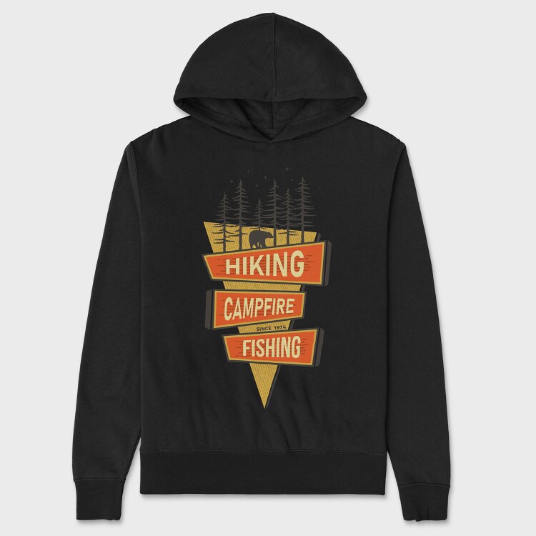 Bear Trail Signpost, Unisex Men's Hoodie